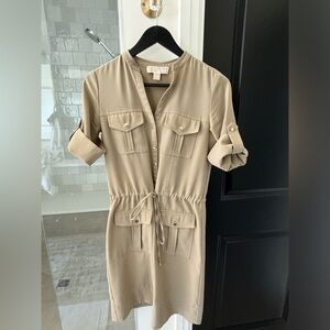 Michael Kors Tan Safari Dress